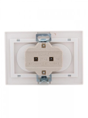 Розетка 2-м СП Mira 16А IP20 без заземл. с сер. вставкой керамика бел. LEZARD 701-0215-128 701-0215-128