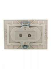 Розетка 2-м СП Mira 16А IP20 без заземл. со вставкой керамика крем. LEZARD 701-0303-128 701-0303-128