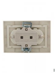 Розетка 2-м СП Mira 16А IP20 с заземл. со вставкой керамика крем. LEZARD 701-0303-127 701-0303-127