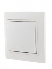 Выключатель 1-кл. СП Mira 10А IP20 с бел.вставкой бел. LEZARD 701-0202-100 701-0202-100