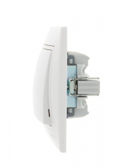 Выключатель 2-кл. СП Mira 10А IP20 с бел.вставкой бел. LEZARD 701-0202-101 701-0202-101