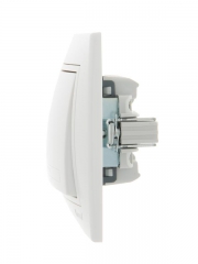 Выключатель кнопочный 1-кл. СП Mira бел./бел. LEZARD 701-0202-103 701-0202-103