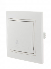 Выключатель кнопочный 1-кл. СП Mira бел./бел. LEZARD 701-0202-103 701-0202-103