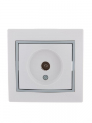 Розетка проходная TV СП Mira бел./сер. LEZARD 701-0215-129 701-0215-129