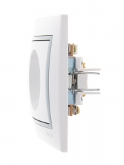 Розетка проходная TV СП Mira бел./сер. LEZARD 701-0215-129 701-0215-129