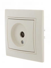 Розетка проходная TV СП Mira крем./крем. LEZARD 701-0303-129 701-0303-129