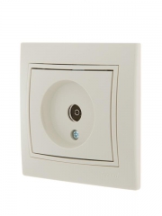 Розетка оконечная TV СП Mira крем/крем. LEZARD 701-0303-130 701-0303-130