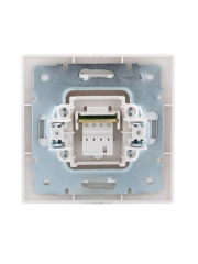 Розетка телефонная 1-м СП Mira RJ11 бел./сер. LEZARD 701-0215-137 701-0215-137