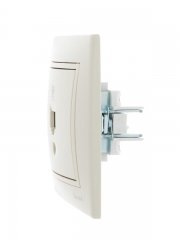 Розетка телефонная 1-м СП Mira RJ11 крем./крем.. LEZARD 701-0303-137 701-0303-137