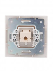 Розетка компьютерная 1-м СП Mira RJ45 бел./сер. LEZARD 701-0215-139 701-0215-139