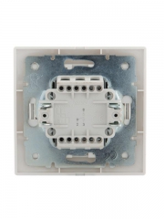 Переключатель проходной 1-кл. СП Mira 10А IP20 с бел.вставкой бел. LEZARD 701-0202-105 701-0202-105