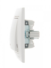 Выключатель 1-кл. СП Mira 10А IP20 с подсветкой с бел. вставкой бел. LEZARD 701-0202-111 701-0202-111