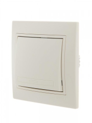 Выключатель 1-кл. СП Mira 10А IP20 со вставкой крем. LEZARD 701-0303-100 701-0303-100