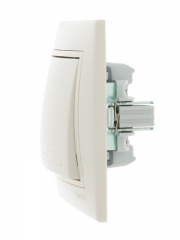 Выключатель 1-кл. СП Mira 10А IP20 со вставкой крем. LEZARD 701-0303-100 701-0303-100