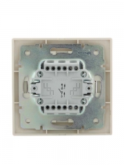 Выключатель 1-кл. СП Mira 10А IP20 со вставкой крем. LEZARD 701-0303-100 701-0303-100