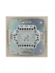 Выключатель 2-кл. СП Mira 10А IP20 со вставкой крем. LEZARD 701-0303-101 701-0303-101