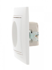 Розетка 1-м СП Mira 16А IP20 без заземл. с бел. вставкой керамика бел. LEZARD 701-0202-121 701-0202-121