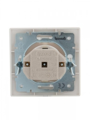 Розетка 1-м СП Mira 16А IP20 с заземл. с бел. вставкой керамика бел. LEZARD 701-0202-122 701-0202-122