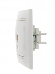 Розетка компьютерная 1-м СП Mira RJ45 бел./бел. LEZARD 701-0202-139 701-0202-139