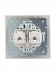 Розетка компьютерная 2-м СП Mira RJ45 бел./бел. LEZARD 701-0202-141 701-0202-141