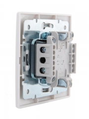 Выключатель 2-кл. СП Mira 10А IP20 с сер. вставкой бел. LEZARD 701-0215-101 701-0215-101