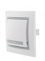 Выключатель 1-кл. СП Mira 10А IP20 с сер. вставкой бел. LEZARD 701-0215-100 701-0215-100