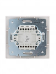 Выключатель 1-кл. СП Mira 10А IP20 с подсветкой с сер. вставкой бел. LEZARD 701-0215-111 701-0215-111