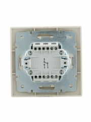 Переключатель проходной 1-кл. СП Mira 10А IP20 со вставкой крем. LEZARD 701-0303-105 701-0303-105