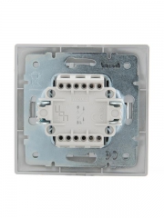 Выключатель 1-кл. СП Mira 10А IP20 со вставкой сер. метал. LEZARD 701-1010-100 701-1010-100