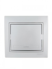 Выключатель 1-кл. СП Mira 10А IP20 со вставкой сер. метал. LEZARD 701-1010-100 701-1010-100