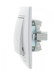 Выключатель 2-кл. СП Mira 10А IP20 со вставкой сер. метал. LEZARD 701-1010-101 701-1010-101