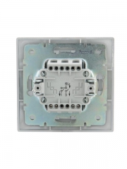 Выключатель 2-кл. СП Mira 10А IP20 со вставкой сер. метал. LEZARD 701-1010-101 701-1010-101