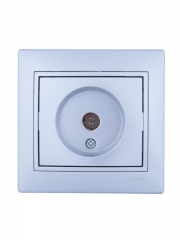 Розетка оконечная TV СП Mira сер. метал. LEZARD 701-1010-130 701-1010-130