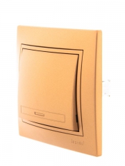 Выключатель 1-кл. СП Mira 10А IP20 со вставкой зол. метал. LEZARD 701-1313-100 701-1313-100