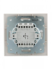 Переключатель проходной 1-кл. СП Mira 10А с подсветкой с бел. вставкой бел. LEZARD 701-0202-114 701-0202-114