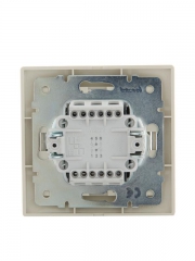 Переключатель проходной 2-кл. СП Mira 10А со вставкой крем. LEZARD 701-0303-106 701-0303-106