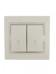 Переключатель проходной 2-кл. СП Mira 10А со вставкой крем. LEZARD 701-0303-106 701-0303-106