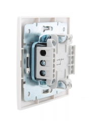 Переключатель проходной 1-кл. СП Mira 10А с сер. вставкой бел. LEZARD 701-0215-105 701-0215-105