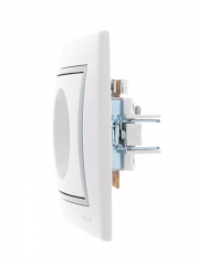 Розетка оконечная TV СП Mira 16А IP20 с сер. вставкой бел. LEZARD 701-0215-130 701-0215-130