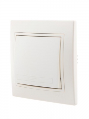 Выключатель 1-кл. СП Mira 10А IP20 со вставкой жемчуж./бел. перламутр. LEZARD 701-3030-100 701-3030-100