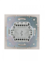 Выключатель 1-кл. СП Mira 10А IP20 со вставкой жемчуж./бел. перламутр. LEZARD 701-3030-100 701-3030-100