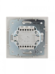 Выключатель 2-кл. СП Mira 10А IP20 со вставкой жемчуж./бел. перламутр. LEZARD 701-3030-101 701-3030-101