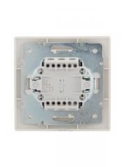 Выключатель 1-кл. СП Mira 10А IP20 с подсветкой со вставкой жемчуж./бел. перламутр. LEZARD 701-3030-111 701-3030-111