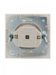 Розетка 1-м СП Mira 16А IP20 без заземл. со вставкой керамика жемчуж./бел. перламутр. LEZARD 701-3030-121 701-3030-121