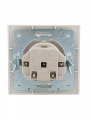 Розетка 1-м СП Mira 16А IP20 с заземл. защ. шторки со вставкой керамика жемчуж./бел. перламутр. LEZARD 701-3030-124 701-3030-124