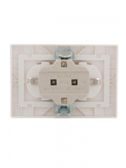 Розетка 2-м СП Mira 16А IP20 с заземл. со вставкой керамика жемчуж./бел. перламутр. LEZARD 701-3030-127 701-3030-127