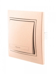 Выключатель 1-кл. СП Mira 10А IP20 со вставкой свет. корич. перламутр. LEZARD 701-3131-100 701-3131-100