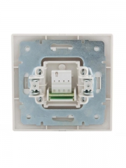 Розетка телефонная 1-м СП Mira RJ11 16А IP20 евро стандарт со вставкой жемчуж./бел. перламутр. LEZARD 701-3030-137 701-3030-137