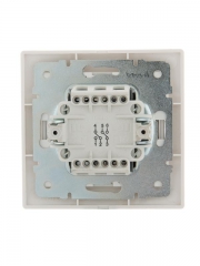 Переключатель проходной 2-кл. СП Mira 10А со вставкой жемчуж./бел. перламутр. LEZARD 701-3030-106 701-3030-106