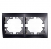 Рамка 2-м Mira горизонт. черн. бархат LEZARD 701-4200-147 701-4200-147